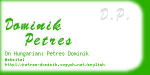 dominik petres business card